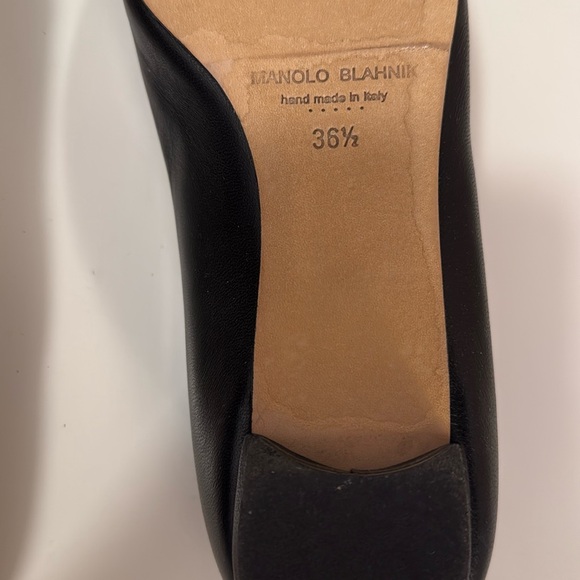 Manolo Blahnik Black Lanza BB Ballerina Flat 36.5 - Picture 7 of 9